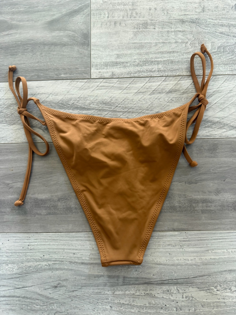 SKIMS Recycled Swim Dippy Tie Bottoms - NWT - Almond - S - Picture 4 of 6